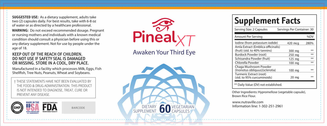 Pineal XT Supplement Facts Label